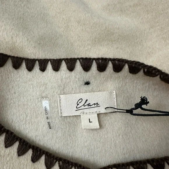 Elan Contrasting Trim Jacket Size Large NWT - Picture 4 of 4